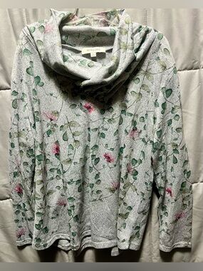 Astrologie Knit Top Size L Large Gray Pretty